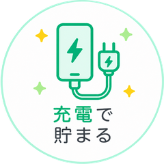 充電で貯まる